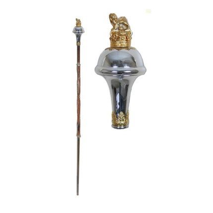 Drum Major Mace – Malacca Cane with Nickel-Plated Head